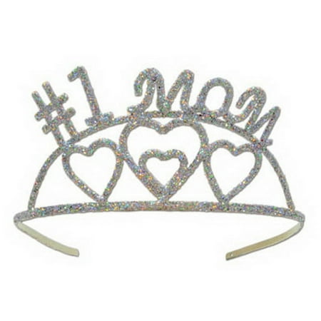 DDI 924448 Glittered Metal #1 Mom Tiara Case of 6