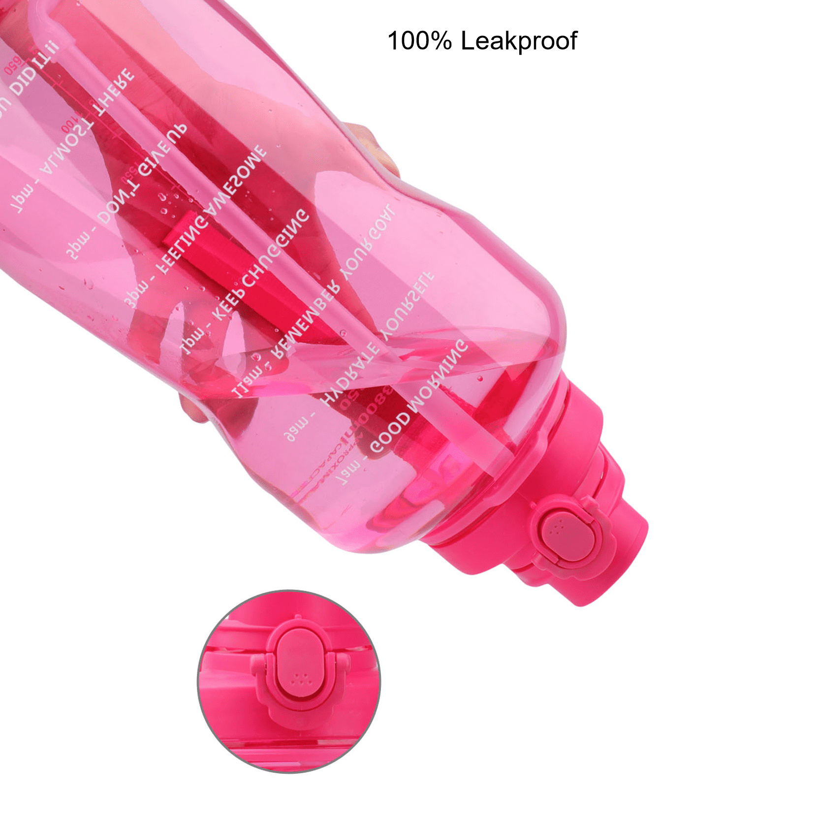 Tri-Coastal Design Work Hard Stay Humble BPA Free Travel Water Bottle W Storage Holder, Pink
