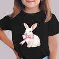thumbnail image 4 of Camiseta de Manga Corta Crop Top para Niños de Pascua de Manga Corta Impresa con Suave 95% Poliéster 5% Spandex, Cuello Redondo Casual Versátil Top para Niños Diario, 4 of 5