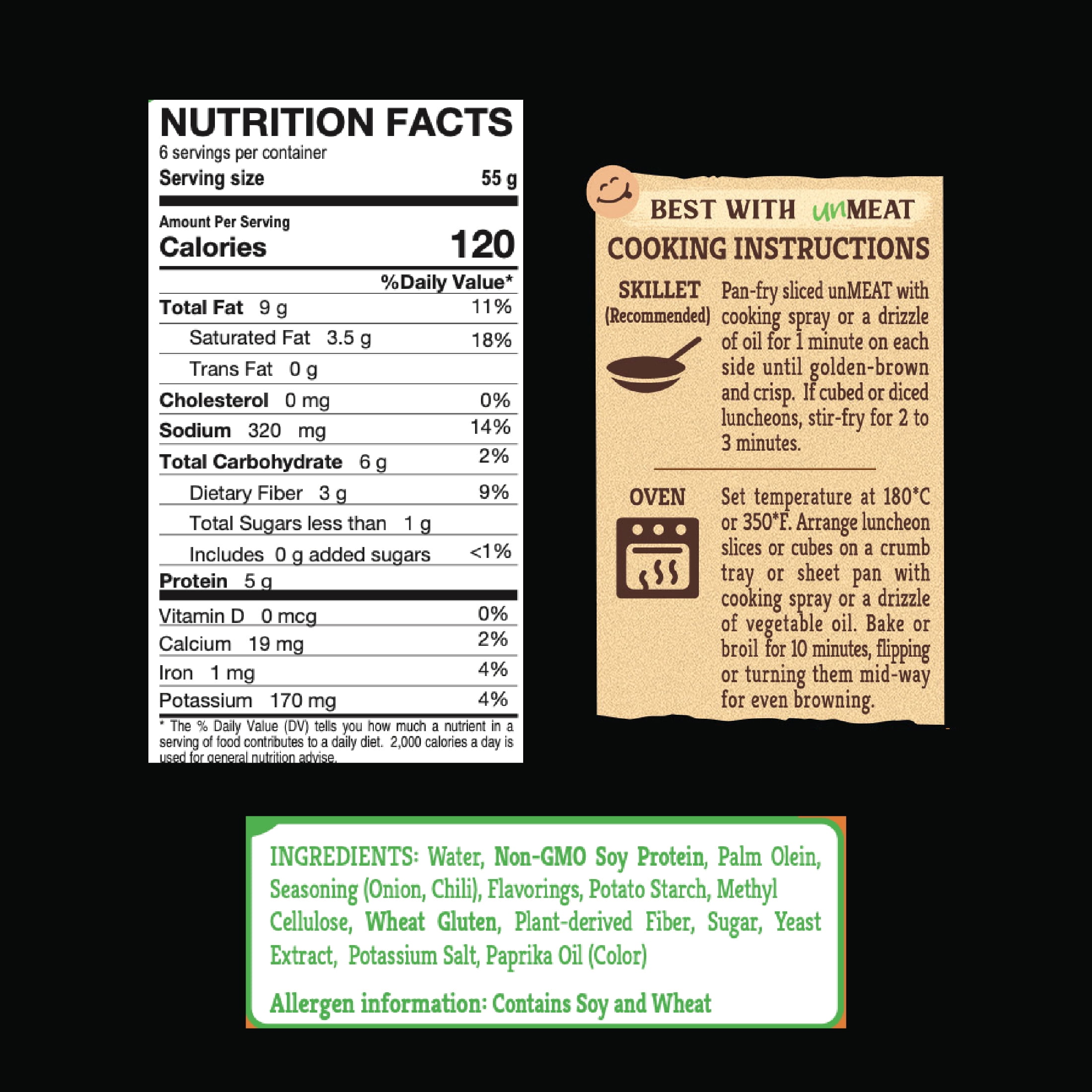 (2 pack) unMEAT Plant-Based Luncheon Meat Hot & Spicy Can, 11.6oz