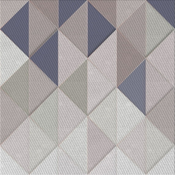 Ahgly Company Machine Washable Indoor Square Transitional Dark White Beige Area Rugs, 8' Square
