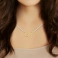 thumbnail image 2 of Personalized Planet Women's Infinity Script Name Plaque CZ Chain Necklace, 2 of 4