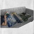 thumbnail image 6 of Beach Soft Flannel Fleece Blanket, Entry to the Beach with Leading Handrails Surrounded by Bushes Sunrise Cloudy Weather, Cozy Plush for Indoor and Outdoor Use, 70" x 90", Multicolor, by Ambesonne, 6 of 6