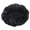 thumbnail image 4 of Paquete de 2 gorros de dormir de seda de morera para proteger el cabello y retener la humedad, gorro rosa para mujer., 4 of 5