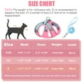 thumbnail image 2 of Cat Harness and Leash, Escape Proof Cat Vest Dog Walking Leash and Harness Set, Adjustable Step in Pet Harness, Reflective Breathable Easy Control Vest for Small Large Kitten Dog Outdoor, Pink 2XS, 2 of 8