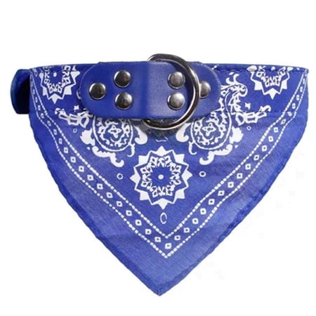 Adjustable Print Design for Kitten Puppy Triangle Bandana Slobber Towel Small Dogs Cats Dog Bandana Dog Collars Saliva Towel Cat Neckerchief BLUE XL