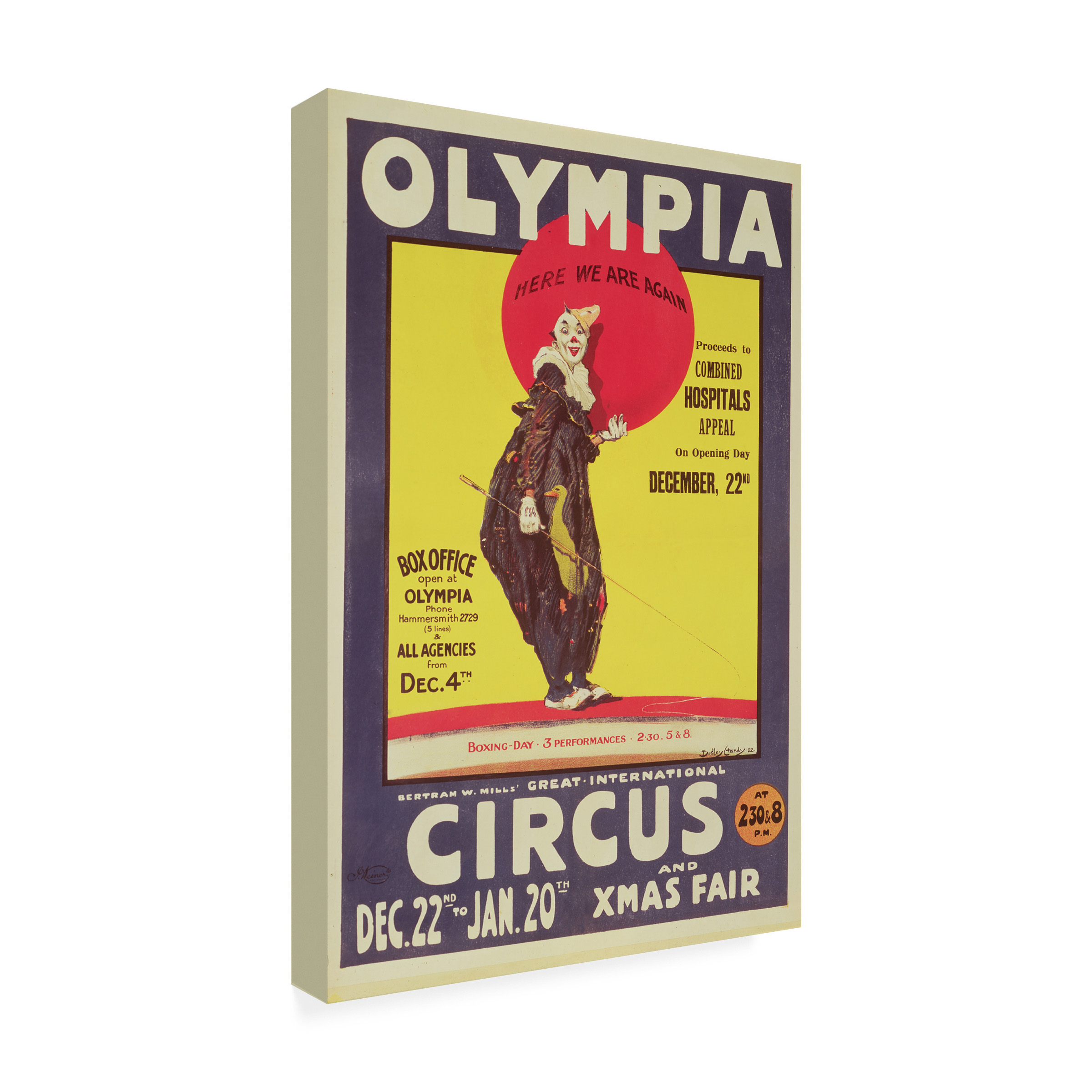 Trademark Art "Bertram Mills Circus, 1922" Canvas Wall Art by Dudley Hardy