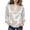 White, variant on Qgtaibl Women's Satin Work Blouse Collar V Neck Long Sleeve Casual Business Shirts Solid Color Loose Fit Comfy Dressy Tops Blue L