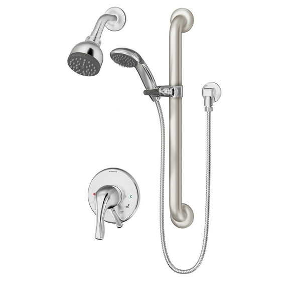 Origins Single-Handle 1-Spray Shower Trim with Hand Shower in Polished Chrome - 1.5 GPM (Valve Not Included)