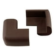 thumbnail image 1 of Unique Bargains Coffee Color Foam Desk Cupboard Corner Mat Cover Protector Cushion 2 Pcs, 1 of 1