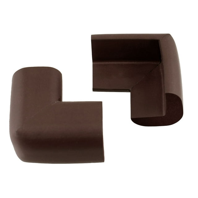 Unique Bargains Coffee Color Foam Desk Cupboard Corner Mat Cover Protector Cushion 2 Pcs