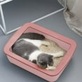 thumbnail image 6 of Large Cat Litter Box Kitten Litter Pan Rabbit Plastic Litter Tray for Easy Cleaning, Hamster/Guinea Pig/Hedgehog Travel Toilet Pan (Pink), 6 of 6