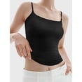 thumbnail image 3 of WTXUE Camisole Tops Square Neck Sports Bras for Women Padded Wirefree Workout Crop Tank Tops With Built In Bra Athletic Tank Tops Corset Tank Top Yoga Tank Tops for Women Black L, 3 of 5