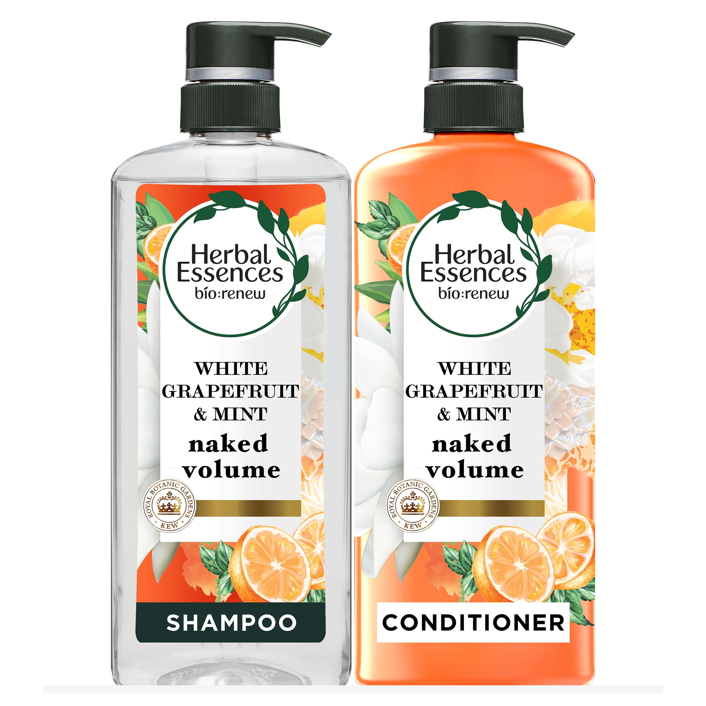 strøm jeg er sulten uhyre Herbal Essences Bio:Renew White Grapefruit & Mosa Mint Shampoo and  Conditioner Set, 20.2 fl oz Each - Walmart.com