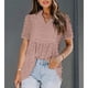 thumbnail image 1 of Women Chiffon Shirt, Breathable Comfortable Women Chiffon Top Babydoll Hem Polyester For Outdoor Activities ANGGREK AH3045, 1 of 6