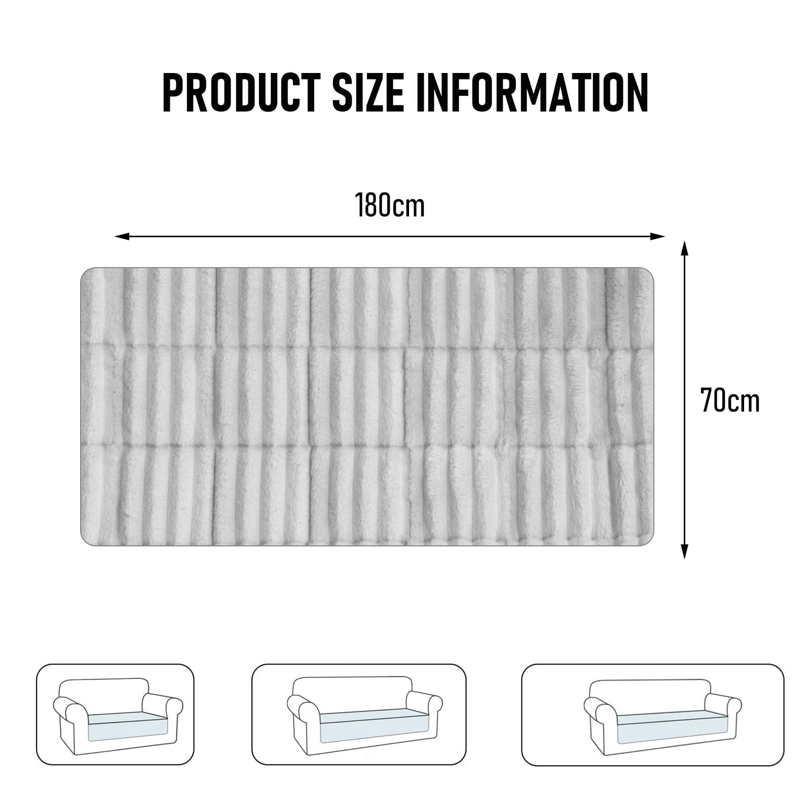 Eurhowing Pet Couch Cover Waterproof, Non Slip Plush Sofa Slipcover for Couch, Bed, Floor, Fuzzy Blanket Mat Furniture Protector for Dogs Cats (28x71in, Dark Gray)