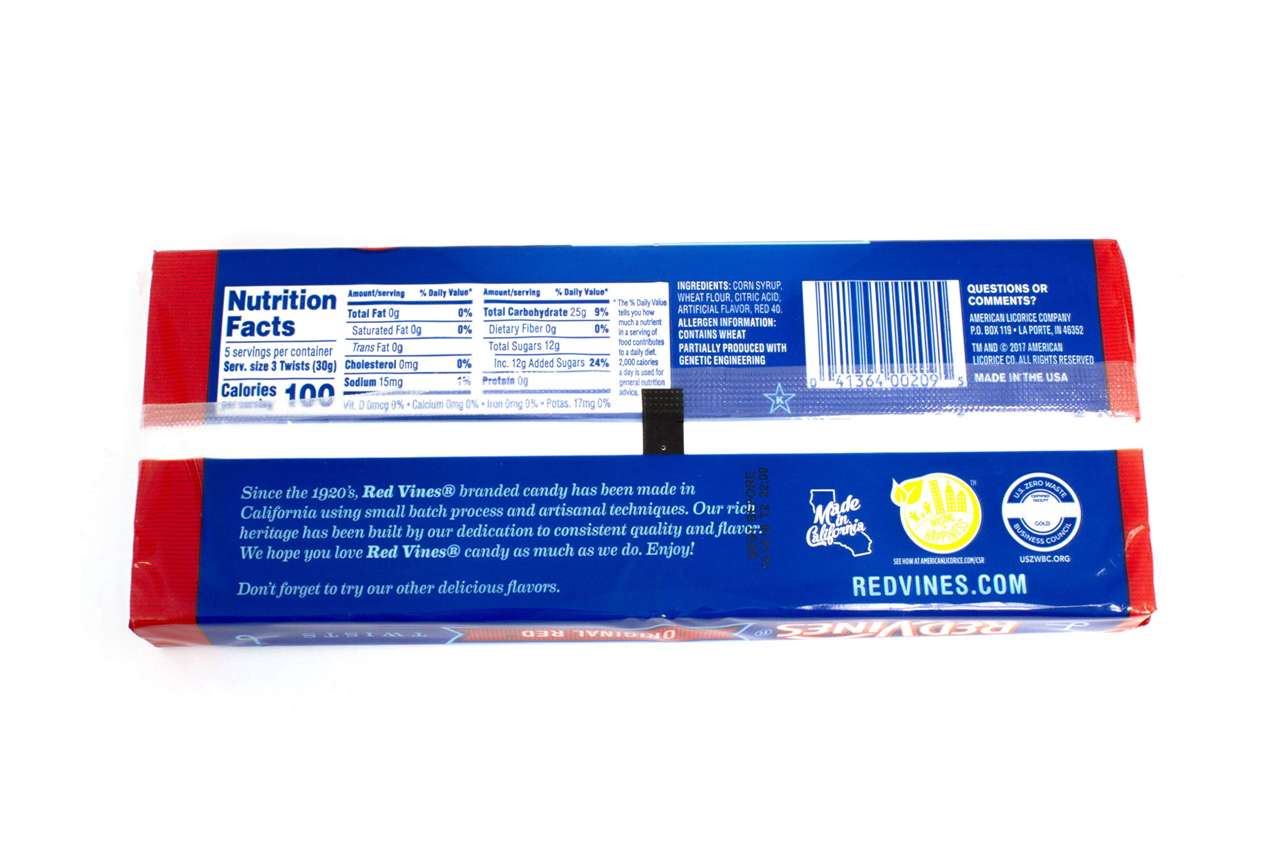 Red Vines Original Red Twists, 5 oz Tray (Pack of 6)