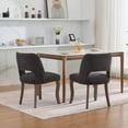 thumbnail image 5 of GAKMCIL Modern Fabric Upholstered Dining Chairs (Set of 2) with Wooden Legs, Weight Capacity 300lbs for Dining Room and Kitchen (Brown), 5 of 11