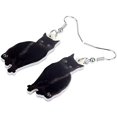 thumbnail image 2 of Black Cat Earrings Acrylic Jack O' Lantern Dangle Jewelry for Halloween Witchcraft Goth Style, 2 of 4
