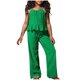 thumbnail image 1 of Odeerbi 1-8 Años Conjunto de Verano Para Niña Camisola Con Volantes Pantalones Anchos Conjunto de Dos Piezas Pantalones Plisados, 1 of 6