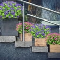 thumbnail image 5 of 10 ramos de flores artificiales planta falsa, resistente a los rayos UV verdor arbustos plantas eucalipto interior al aire libre colgante jardinera hogar jardín decoración, púrpura | JUNJUN, 5 of 5