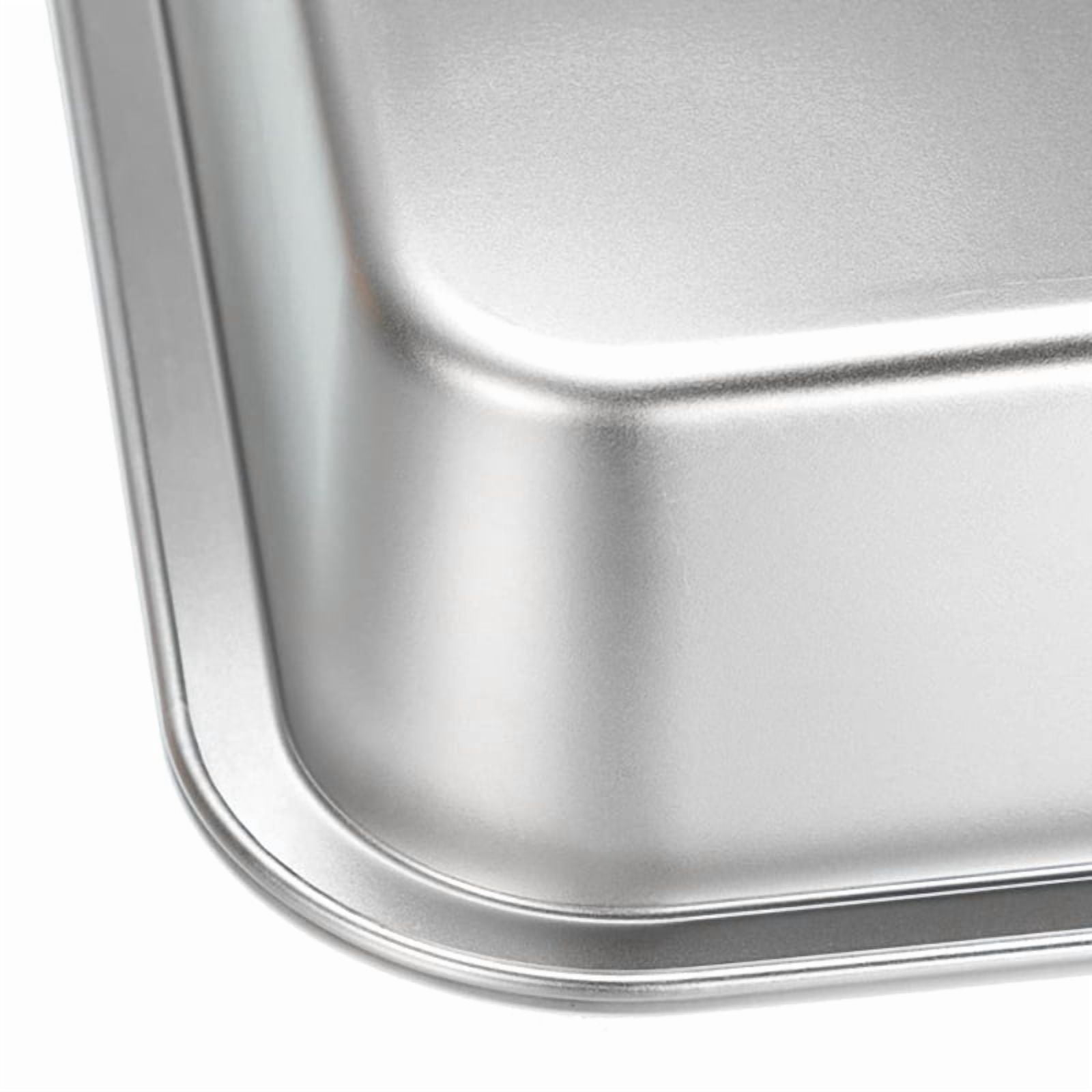 Cats Litter Box Stainless Steel 4 inch Side Height Smooth Surface Metal Pan Non Odor Rust Proof Hard and Safe for Kit