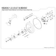 thumbnail image 4 of Kingston Brass KB2636BXSO Metropolitan Single-Handle Pressure Balanced Shower Faucet in Polished Nickel, 4 of 5