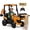 Yellow-, variant on Conchico JCB Licensed 12V 4-in-1 Battery Powered Ride on Toy Excavator & Bulldozer w/ Remote, Loader Backhoe Digger, Yellow