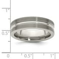 thumbnail image 7 of Edward Mirell Titanium Brushed/Polished Textured Lines 7mm Band Size 8.5, 7 of 7