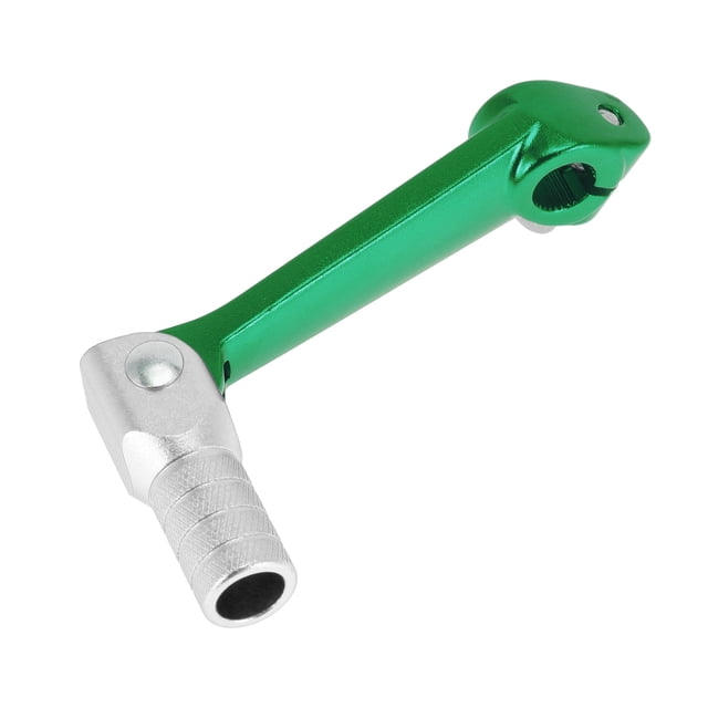 Palanca de cambio de motocicleta plegable para Bosuer M5, aleación de aluminio, palanca de cambio verde con cabeza tono plateado
