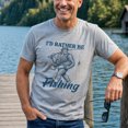 thumbnail image 4 of Jollimate Bigfoot I'd Rather Be Fishing T-Shirt, Funny Sasquatch Angler Graphic Tee, Men's Gift, 4 of 6