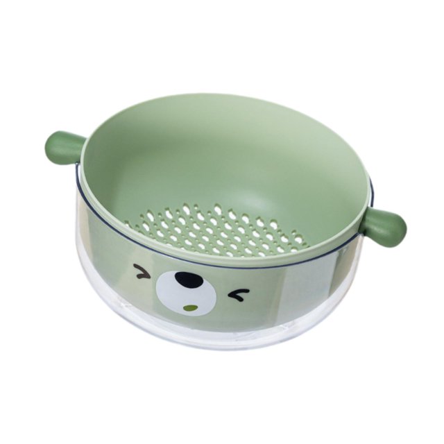 Cesta de lavado de verduras, cesta de frutas, utensilios de cocina, escurridor de doble capa, multiusos para mostrador, hogar, frijoles, granos, Verde