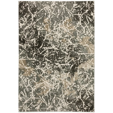 Berkley Hyacinth Area Rug KM28 Km28 Grey Grey Cracked Scratched 2' 3" x7' 5" Rectangle