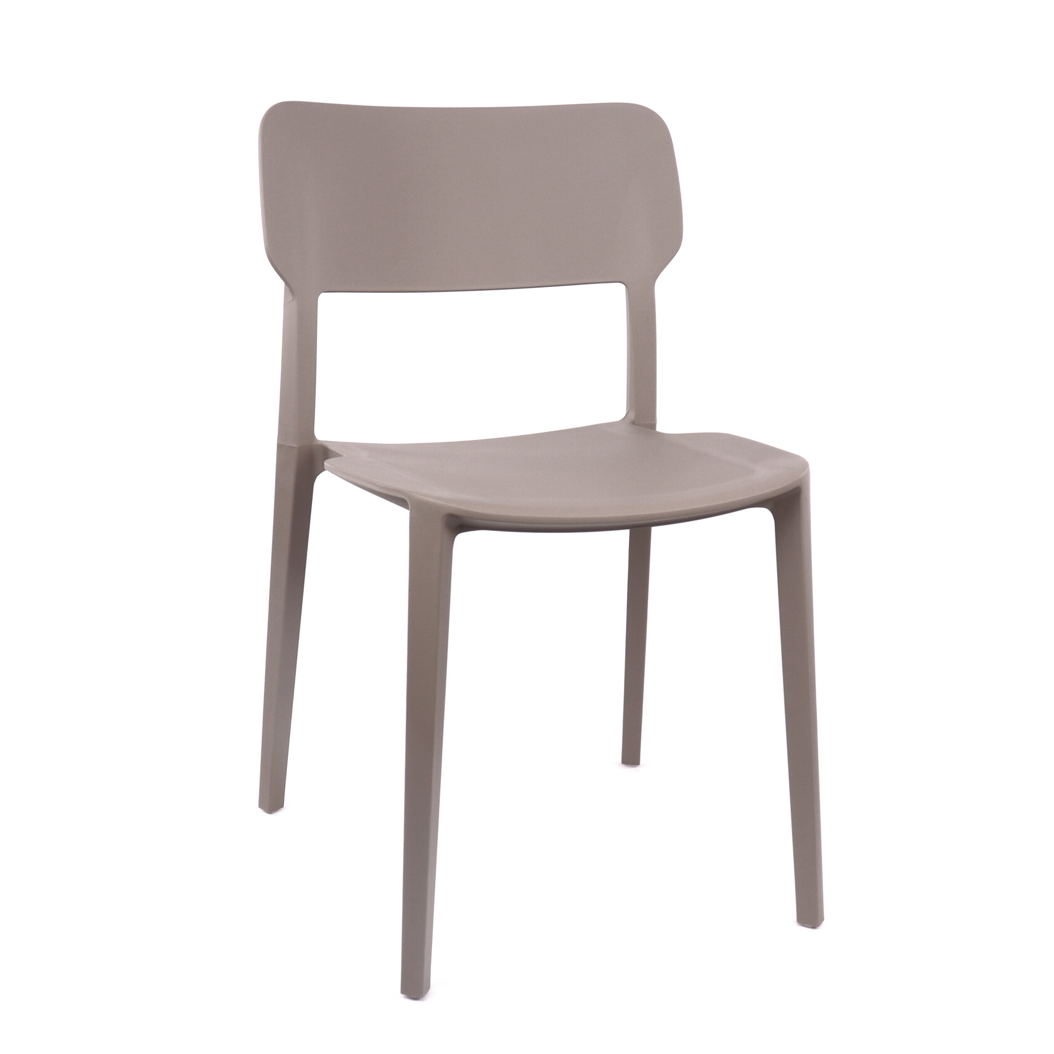 Design Lab MN LS9605GRY Viro Medium Grey Outdoor Dining Chair Set of 4