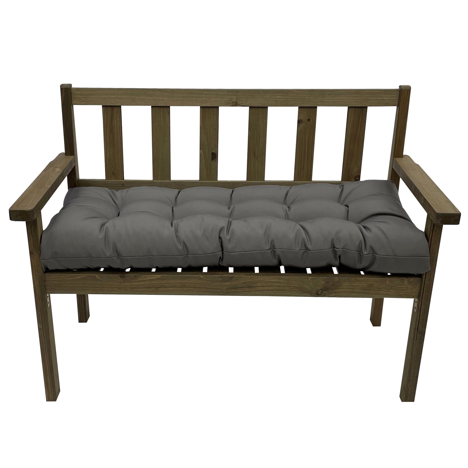 Eurhowing Thick Outdoor Bench Cushion, 52"x20"x4" Waterproof Fade-Resistant Porch Swing Cushions with Ties, High-Density Patio Garden Furniture Cushion, Dark Gray