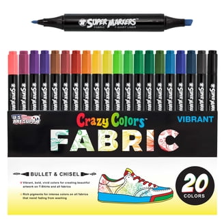 Marvy Uchida Neon Graffiti Fabric Marker Set, 6 Vibrant Colors