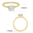 thumbnail image 5 of 14K Yellow Gold Round Lab Grown Diamond Cathedral Solitaire Engagement Ring - 0.75 Carat (Ring Size: 7), 5 of 5