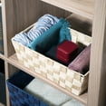 thumbnail image 2 of Home Basics Polyester Woven Strap Open Bin, Ivory, 2 of 7