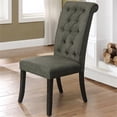 thumbnail image 2 of Bowery Hill Transitional Fabric Tufted Side Chair in Gray (Set of 2), 2 of 6