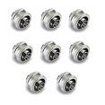 thumbnail image 2 of XSPC G1/4" to 3/8" ID, 5/8" OD Compression Fitting V2 for Soft Tubing, Chrome, 8-pack, 2 of 4