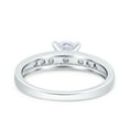thumbnail image 3 of Simulated Cubic Zirconia Size-5 Art Deco Wedding Engagement Bridal Ring 925 Sterling Silver, 3 of 7