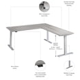 thumbnail image 6 of Move 60 Series 72W L Shaped Standing Desk in Platinum Gray - Engineered Wood, 6 of 7
