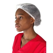 YDJKET Disposable Hair Cap Single Use Industrial Laboratory Food Medical Nurse (21 inch, White, 200 Pcs)