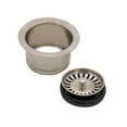 thumbnail image 2 of Westbrass Extra-Deep Collar Waste Disposal Flange & Strainer Stopper, Satin Nickel, 2 of 7