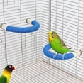 thumbnail image 4 of TOPRenddon Blue Sisal Bird Perch - 6.5" Natural Claw Trimmer & Chew Toy for Parrots/Cockatiels, Easy Install Cage Accessory for Small Birds, 4 of 6