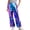 Blue, variant on Shiny Metallic Dance Pants for Girls Hip Hop Jazz Dance Performance Trousers with Drawstring Pink 16