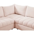 thumbnail image 3 of Meridian Furniture Jacob Pink Velvet Modular Sectional, 3 of 4