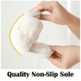 thumbnail image 4 of Womens Soft Plush Fuzzy Slippers Open Toe Warm Comfy Indoor Outdoor Shoes, 4 of 7