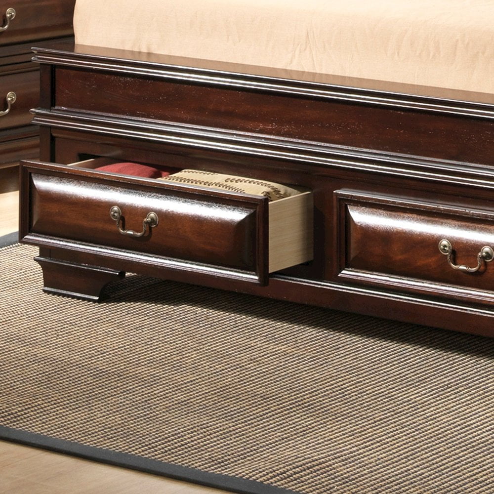 Glory Furniture LaVita King Storage Bed in Cappuccino Color