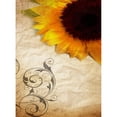 thumbnail image 3 of CafePress - Girly Swirls Floral Sunflower Greeting Cards - Greeting Card, Blank Inside Glossy, 3 of 4